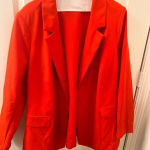 Lane Bryant Bold Red Blazer Long